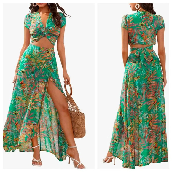 Dresses & Skirts - Green two piece outfit
